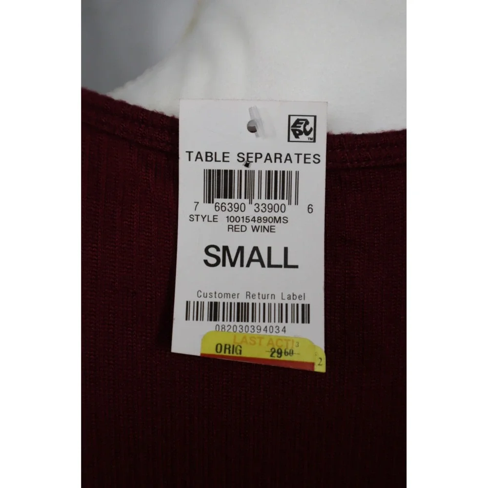 Jenni Women's Split-Neck Pajama Top Bundle of 2 - Black - Wine -‎ Size Small